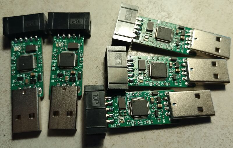 File:STM32 Programmer fully assembled - 5pcs.jpg