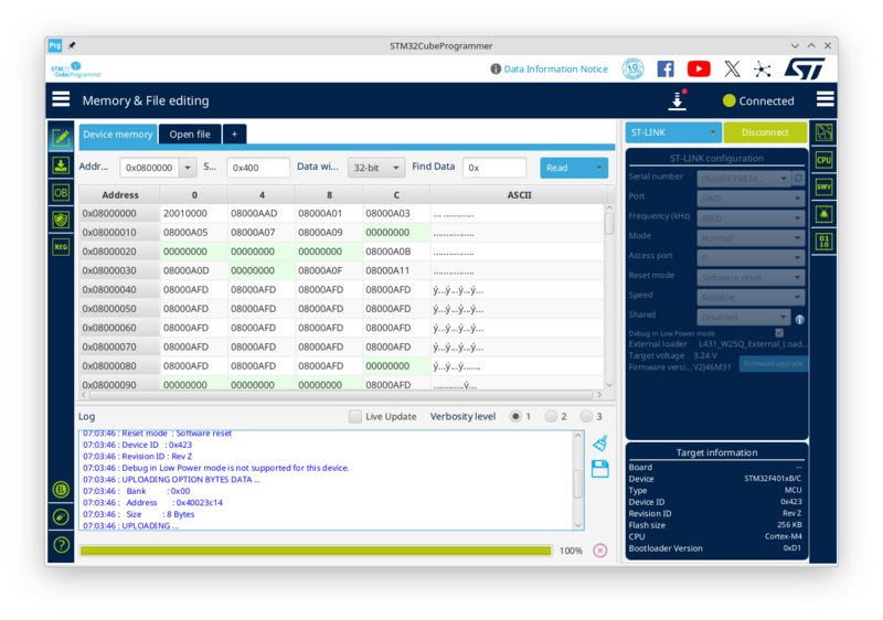 STM32F402 CubeProgrammer ID.png