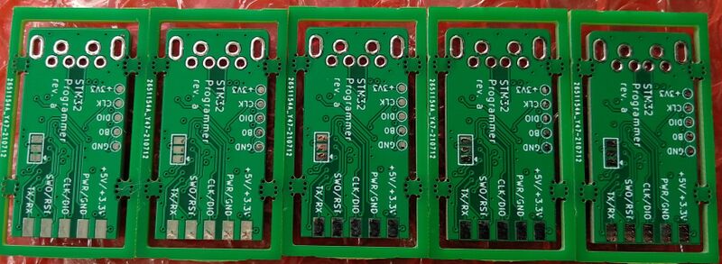 File:STM32 Programmer 5 boards bot view.jpg