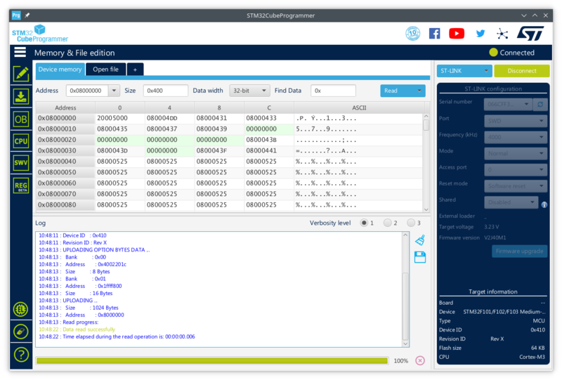 File:STM32CubeProgrammer connected.png